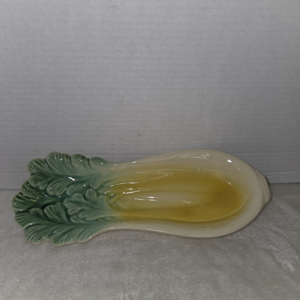 Vintage 1950's Cardinal Pottery CELERY DISH Relish Tray/Spoon Rest Made In USA